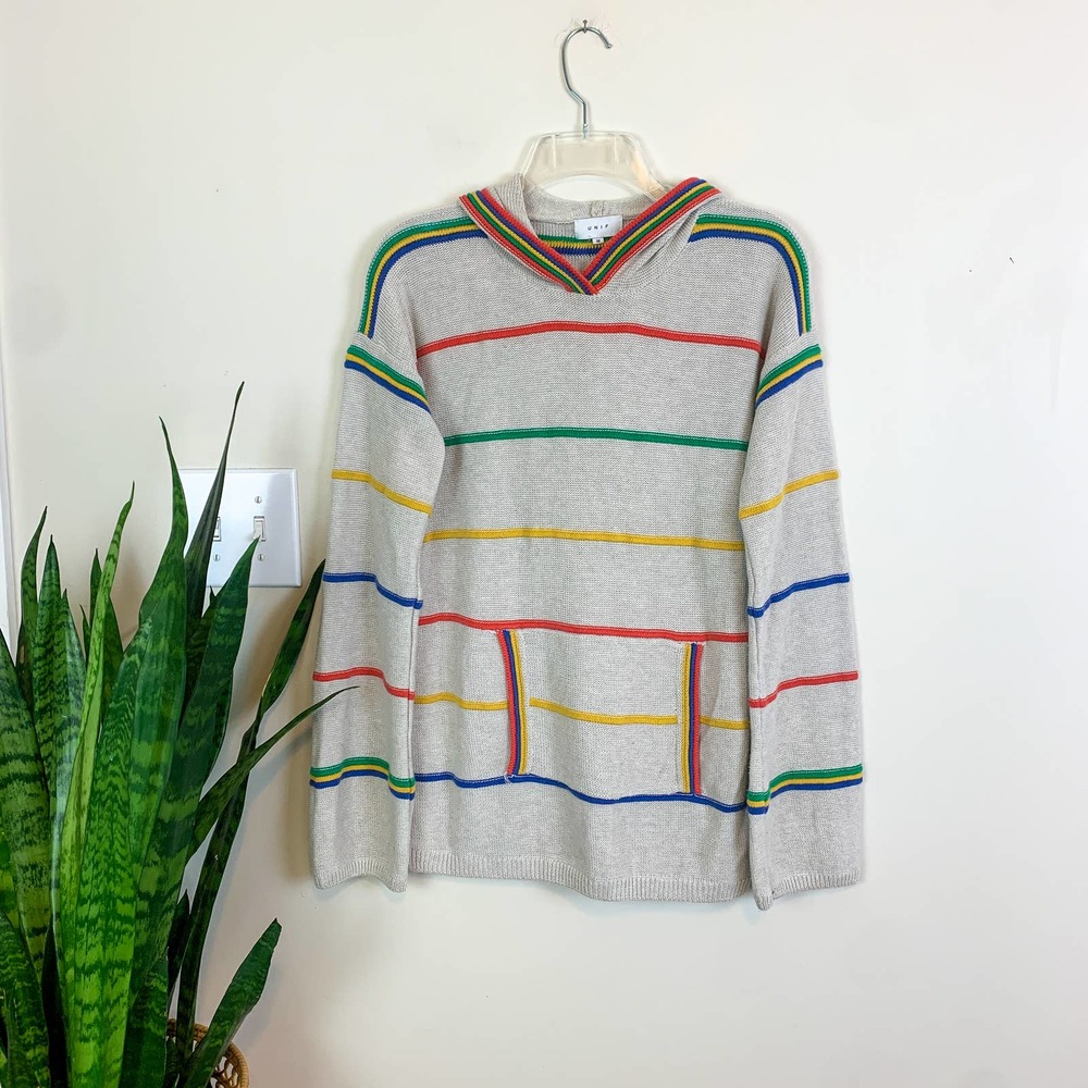 UNIF Sweater-Knit Striped Sweatshirt - Medium